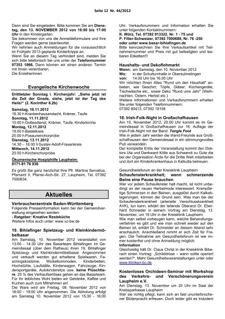 Amtsblatt 44-2012 - Mietingen