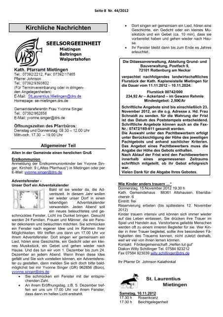 Amtsblatt 44-2012 - Mietingen