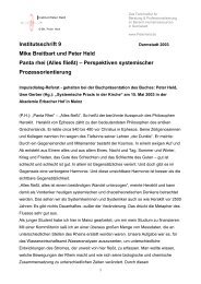 Perspektiven systemischer Prozessorientierung - Institut Peter Held