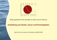 Strerbe, Trauer und Krisenbegleiter - Akademie Panta Rhei