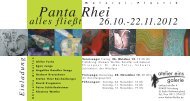 Panta Rhei alles fließt 26.10.-22.11.2012 Einladung