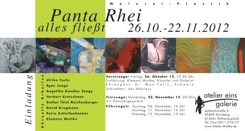 Panta Rhei alles fließt 26.10.-22.11.2012 Einladung