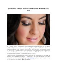 Eye Makeup Tutorial  A Guide To Enhance The Beauty Of Your Eyes