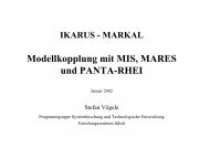 Modellkopplung mit MIS, MARES und PANTA-RHEI