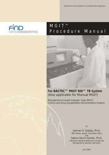 MGIT TM Procedure Manual - Foundation for Innovative New ...