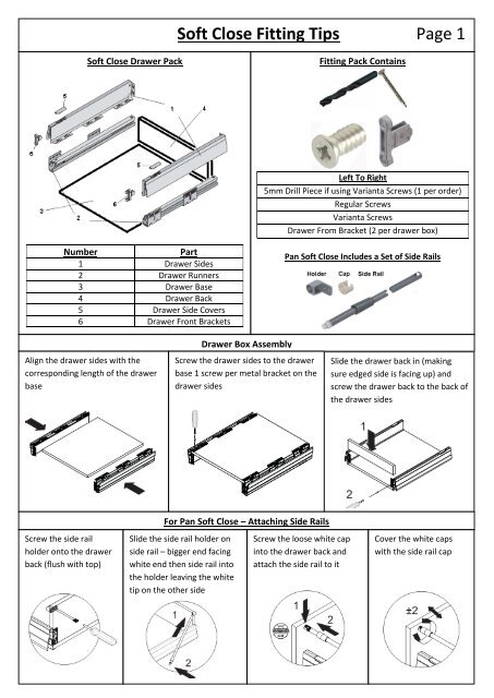 Soft Close Fitting Tips Page 1 Drawers N Things