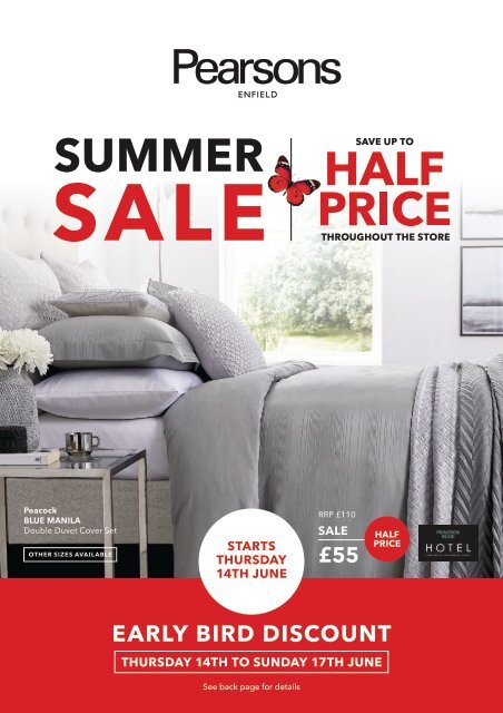 Pearsons Summer Sale 2018