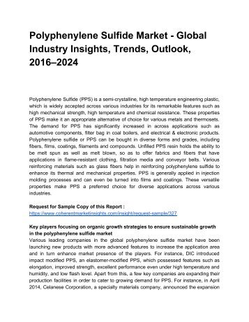 Polyphenylene Sulfide Market