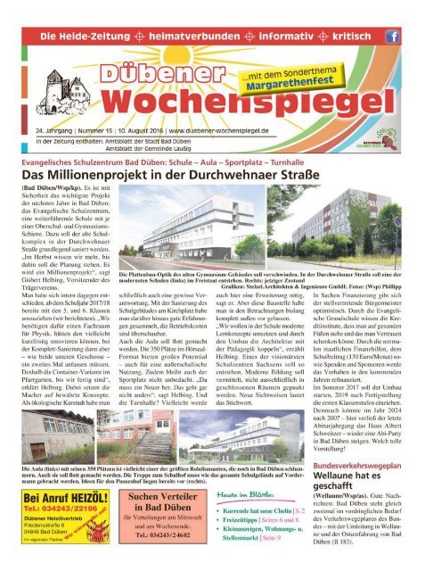 Dübener Wochenspiegel - Ausgabe 15 - 10_08_2016