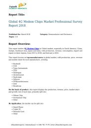  Global 4G Modem Chips Market Professional Survey Report 2018