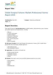 Global Surgical Sutures Market Professional Survey Report 2018