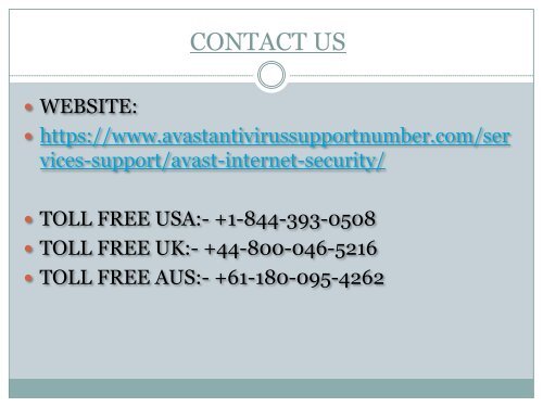 Avast Internet Security +1-844-393-0508