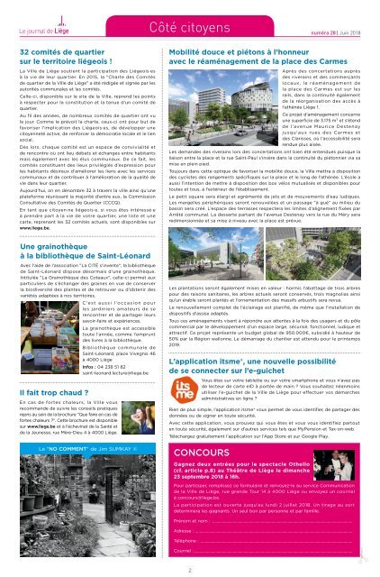 Votre Journal de Liège de juin 2018