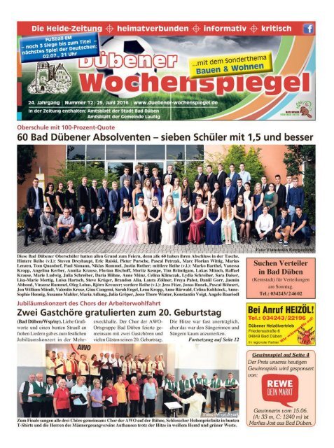 Dübener Wochenspiegel - Ausgabe 12 - Jahrgang 2016
