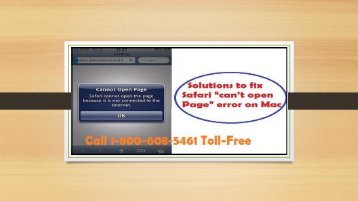 Call 1-800-608-5461 | How To Fix Safari Can’t Open Page Error On Mac?