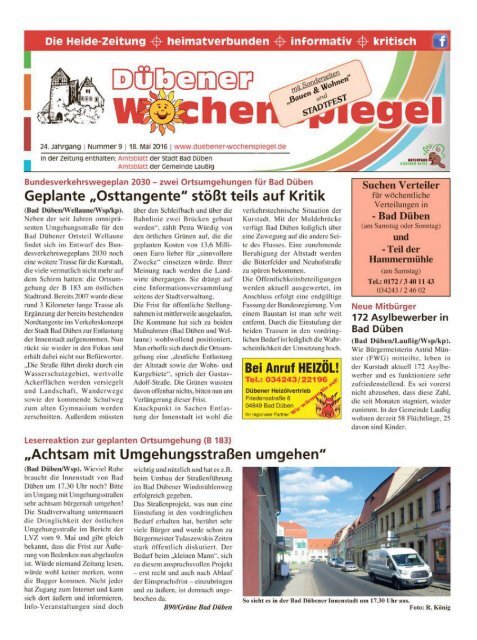 Dübener Wochenspiegel - Ausgabe 09 - Jahrgang 2016