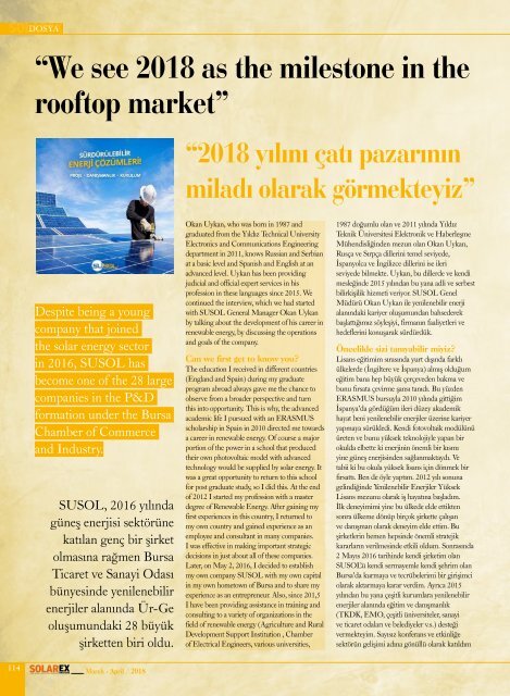 Solarex Mart Nisan 2018