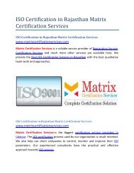 ISO certification in rajasthan