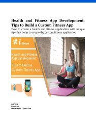 Health and Fitness App Development