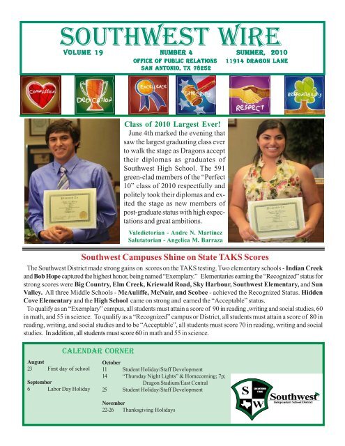 Southwest Campuses Shine on State TAKS Scores - Southwest ISD