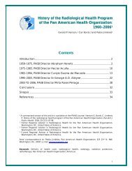 History of the Radiological Health Program the Pan - PAHO/WHO