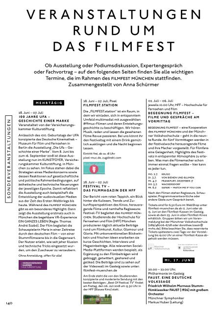 FILMFEST MÜNCHEN MAGAZIN 2018