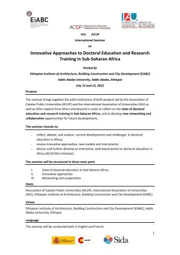 Innovative Approaches to Doctoral Education and Research ... - ACUP