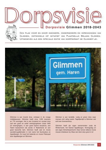 Dorpsvisie dorp Glimmen