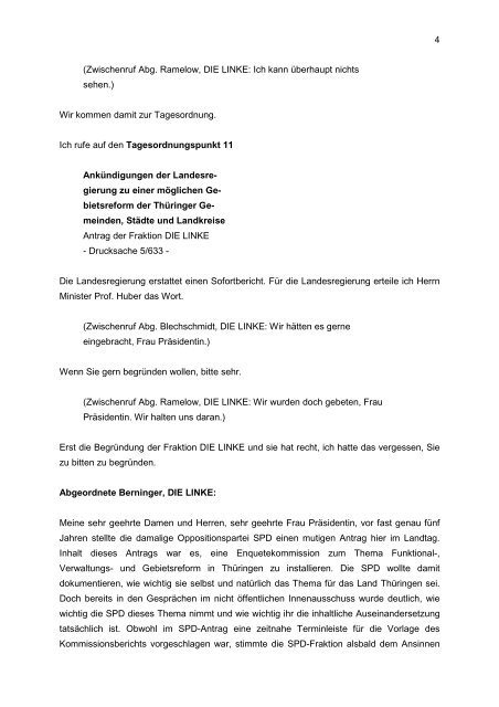 1 Thüringer Landtag 5. Wahlperiode 16. Sitzung Freitag, den 26.03 ...