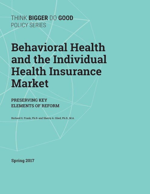 Behavioral Health and the Individual Health Insurance Market