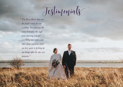 The Ferry House Inn Wedding Brochure 2018 to 2020