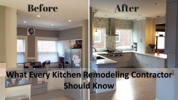 What Every Kitchen Remodeling Contractor Should Know