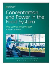 eBook Concentration and Power in the Food System Who Controls What We Eat  Contemporary Food Studies