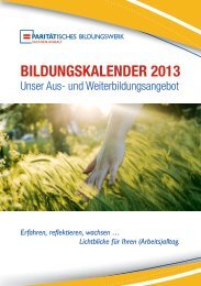 bildungskalender 2013 - Paritätisches Bildungswerk Sachsen-Anhalt