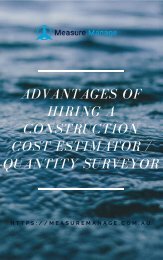 Advantages of Hiring a Construction Cost Estimator  Quantity Surveyor.