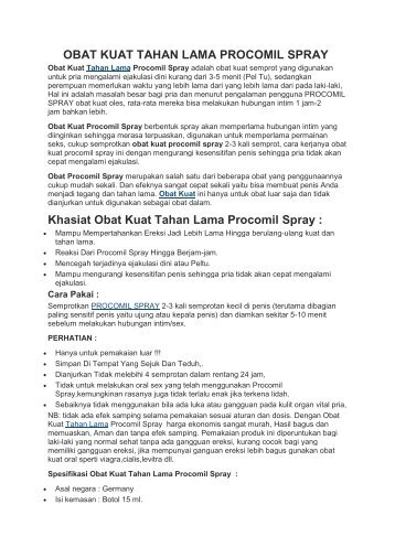 TAHAN LAMA OBAT KUAT PROCOMIL SPRAY