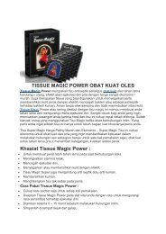 TISSUE MAGIC POWER OBAT KUAT OLES