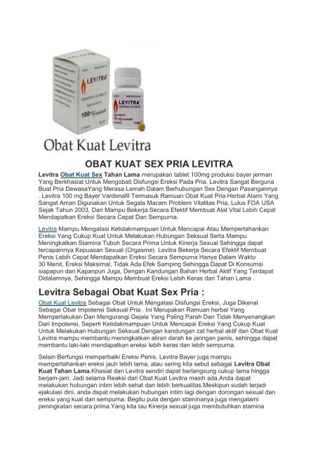 OBAT KUAT SEX PRIA LEVITRA