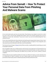 Advice From Semalt – How To Protect Your Personal Data From Phishing And Malware Scams