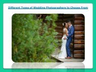 Wedding Photographers to Choose From