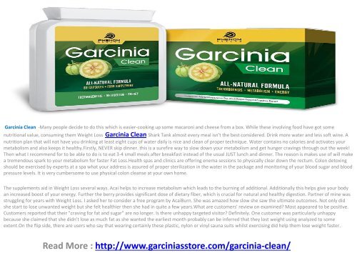  Garcinia Clean  - Eliminate Your Stubborn Fat Quickly