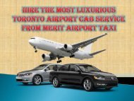 Hire the most luxurious Toronto airport cab service from Merit Airport Taxi