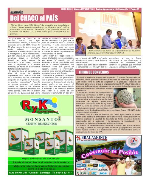 Revista Agropecuaria Nuevo Siglo Número 167 - MAYO 2018