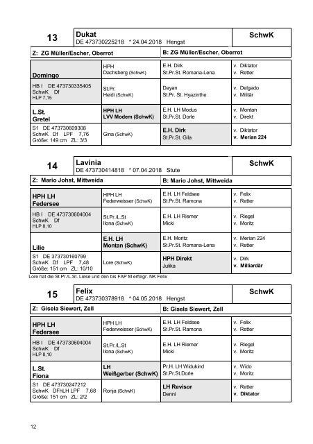 Fohlenschaukatalog 2018 - Kleinpferde 1