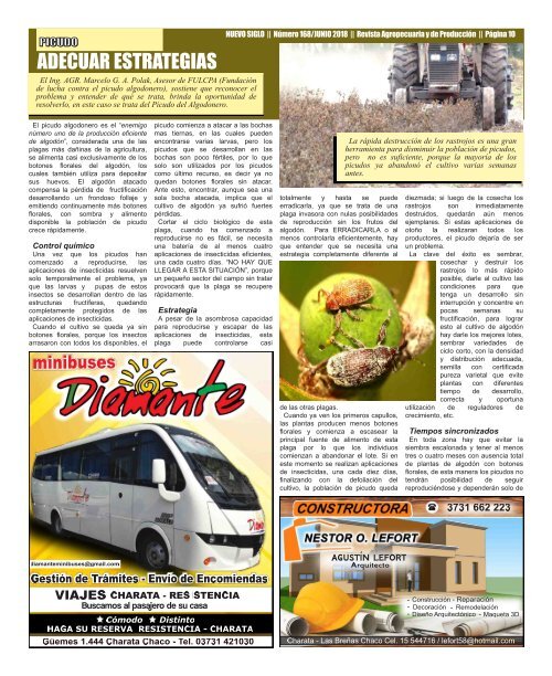 Revista Agropecuaria Nuevo Siglo Número 168 - JUNIO 2018