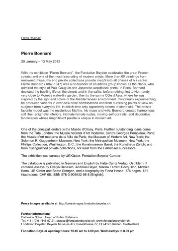 Pierre Bonnard - Fondation Beyeler