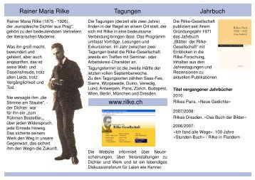 Flyer der Rilke-Gesellschaft [pdf-Datei] - Internationale Rilke ...