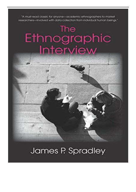 PDF Download The Ethnographic Interview Free online