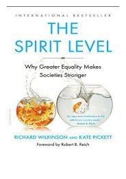 PDF Download The Spirit Level Why Greater Equality Makes Societies Stronger Free online