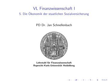 VL Finanzwissenschaft I - Universität Heidelberg